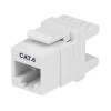 Startech C6KEY110SWH 180 CAT 6 KEYSTONE JACK - RJ45 ETHERNET CAT6 WALL JACK WHITE - 110 TYPE - C6KEY1