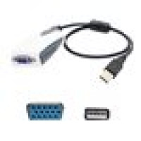Addon USB2VGA ADDON 20.00CM (8.00IN) USB 2.0 (A) MALE TO VGA FEMALE BLACK USB VIDEO ADAPTER