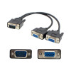 Addon VGASPLMFF 2PORT VGA MONITOR SPLITTER VGA HD-15 SPLITTER Y CABLE M/FF