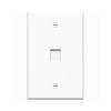 4xem 4XFP01KYWH 1PORT WHITE KEYSTONE WALL PLATE CAT5 CAT6 HDMI USB DISPLAYPORT RCA
