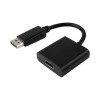 4xem 4XDPHDMI 8IN DISPLAYPORT MALE TO HDMI FEMALE ADAPTER 1080P M/F BLACK