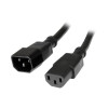 Startech PXT100143 3FT POWER EXTENSION CORD C14 TO C13 COMPUTER MONITOR POWER CABLE