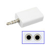 4XIJACK EARPHONE SPLITTER MALE TO TWO FEMALE PHONO JACK IPHONE IPAD