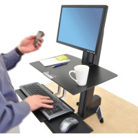 ERGOTRON FURNITURE 33-351-200 WORKFIT-S SIT-STAND WKSTN MID-SIZE MNTR HD WORKSURFACE