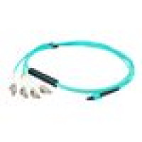 Addon ADD-MPO-4LC3M5OM3 ADDON 3M MPO/UPC TO 4XLC DUPLEX (8XLC)/UPC AQUA OM3 OFNR (RISER-RATED) 8-STRAND