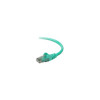 Belkin A3L980-10-GRN-S 10FT CAT6 SNAGLESS PATCH CABLE, UTP, GREEN PVC JACKET, 23AWG, 50 MICRON, GOLD PL