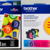 Brother LC61Y PRINT CARTRIDGE - YELLOW - UP TO 325 PAGES AT 5% COVERAGE