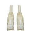EATON TRIPP LITE SERIES CONNECTIVIT N201-001-WH 1FT CAT6 PATCH CABLE M/M WHITE GIGABIT MOLDED SNAGLESS PVC RJ45