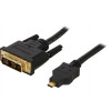 Startech HDDDVIMM2M 6.6FT/2M MICRO HDMI TO DVI-D (24-PIN) CABLE (M/M); FULL HD 1920X1200P 60HZ/1080P
