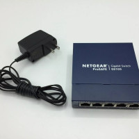 NETGEAR GS105 V5 Prosafe 5 Port Gigabit Switch with Power Adapter