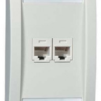 Panduit CFPE2EIY FACEPLATE 2PT SGL GANG EXEC ELECTRC IVRY