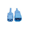 TRIPP LITE P004-003-ABL 3FT PWR EXTENSION CORD 18 AWG 10A C14 TO C13 BLUE COMPUTER CABLE