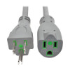 Eaton P024-006-GY-HG 6FT HOSPITAL GRADE 5-15P/5-15R 15A 14AWG GRAY POWER EXTENSION CORD