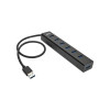Eaton U360-007-AL EATON TRIPP LITE SERIES 7-PORT PORTABLE USB 3.X (5GBPS) MINI HUB, ALUMINUM - 3-Y