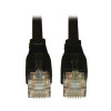EATON TRIPP LITE SERIES CONNECTIVIT N262-001-BK 1FT CAT6A BLACK SNAGLESS SHIELDED STP POE M/M PATCH CABLE