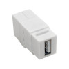 Eaton U060-000-KP-WH EATON TRIPP LITE SERIES USB 2.0 ALL-IN-ONE KEYSTONE/PANEL MOUNT COUPLER (F/F), W