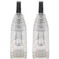 EATON TRIPP LITE SERIES CONNECTIVIT N201-S6N-BK 6IN CAT6 BLK SNAGLESS UTP RJ45 MOLDED SLIM GIGABIT PATCH CABLE