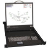 Eaton B070-016-19-IP 16PORT IP KVM RACK CONSOLE 1U 19FT LCD KEYBOARD CAT5 2 USERS