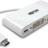 Eaton U444-06N-DU-C TRIPP LITE SERIES USB-C TO DVI ADAPTER WITH USB 3.X (5GBPS) HUB PORT AND PD CHAR