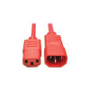 EATON TRIPP LITE SERIES CONNECTIVIT P004-003-ARD 3FT PWR EXTENSION CORD 18 AWG 10A C14 C13 RED COMPUTER CABLE