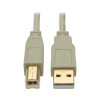 EATON TRIPP LITE SERIES CONNECTIVIT U022-010-BE 10FT USB HIGH SPEED CABLE M/M USB 2.0 USB-A TO USB-B BEIGE