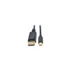 EATON TRIPP LITE SERIES CONNECTIVIT P583-010-BK 10FT MDP TO DISPLAYPORT 1.2 ADAPTER CABLE 4K X 2K 60HZ