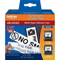 Brother DK2243 PAPER LABELS - WHITE - 100 FEET X 4 INCH - QL-1050
