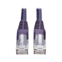Eaton N201-007-PU 7FT CAT6 PATCH CABLE M/M PURPLE GIGABIT MOLDED SNAGLESS PVC RJ45
