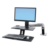 ERGOTRON FURNITURE 24-391-026 WORKFIT-A STAND W/ SUSPENDED KEYB SINGLE HD