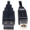 EATON TRIPP LITE SERIES CONNECTIVIT UR022-010 10FT REVERSIBLE USB CABLE M/M USB 2.0 HI-SPEED A/B UNIVERSAL