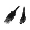 Startech USBAMB1MU 3FT UP ANGLE MINI USB CABLE USB 2.0 A TO MINI B CHARGING CORD