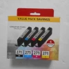Canon 0390C005 CLI-271 BK/CMY 4CLR VALUE PK F/ MG6820/21/22 MG5720/21/22 MG7720