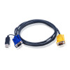 Aten 2L5202UP 6 PS2 TO USB INTELLIGENT KVM CABLE, SPHD15M TO VGA & USB A