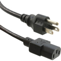 UNC Group PWCD-515PC13-15A-10F-BLK UNC 10FT NEMA 5-15P TO IEC C13 POWER CORD (BLACK) DELIVERS RELIABLE POWER FOR IT