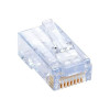 Black Box C6EZUP-100PAK CAT6 EZ RJ45 MODULAR PLUG CONNECTOR FOR ROUND SOLID/STRANDED WIRE - UNSHIELDED,