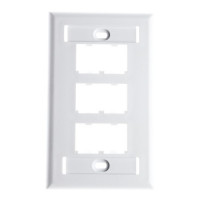 Panduit CFPL6WHY FACEPLATE 6 PT SGL GANG CLASSIC WHT