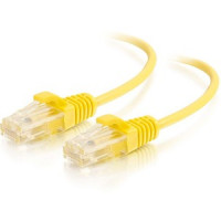 C2G 01170 1FT/0.3M CAT6 CABLE UTP SLIM 28AWG YLW
