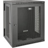 Tripp Lite 15U Low Profile Switch Depth Wall Mount Rack Enclosure Cabinet Hinged Back