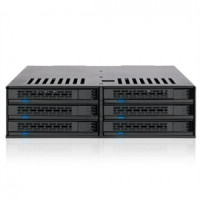 ICY DOCK ExpressCage MB326SP-B 6 Bay 2.5 inch SATA HDD / SSD Hot Swap Cage for External 5.25 inch Bay (Black)