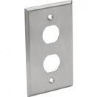 Eaton N206-FP02-IND EATON TRIPP LITE SERIES 2-PORT SINGLE GANG FACEPLATE, STAINLESS STEEL, INDUSTRIA