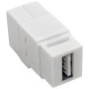 Eaton U060-000-KPA-WH EATON TRIPP LITE SERIES USB 2.0 ALL-IN-ONE KEYSTONE/PANEL MOUNT ANGLED COUPLER (