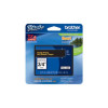 Brother TZE344 BROTHER GENUINE TZE344 GOLD ON BLACK LAMINATED TAPE FOR P-TOUCH LABEL MAKERS, 18