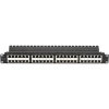 Black Box JPM816A-HD CAT6 PATCH PANEL FEED-THROUGH H IGH-DENSITY 1U SHIELDED 48-PORT