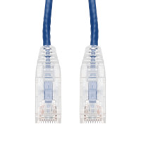 Addon ADD-3FSLCAT6A-BE 3FT BLUE CAT6A SLIM UTP PVC SNAGLESS CLEAR-CLAW PATCH CBL