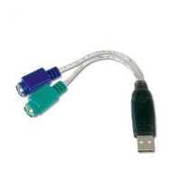 Addon USB2PS2-5PK 5PK USB 2.0(A) TO PS/2 M TO F ADPT CBL GRAY