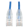 EATON TRIPP LITE SERIES CONNECTIVIT N201-S01-BL 1FT CAT6 PATCH CABLE SLIM BLUE GIGABIT MOLDED SNAGLESS UTP PVC M/M