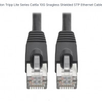 Tripp Lite N262-020-BK AUGMENTED CAT6 (CAT6A) SHIELDED (STP) SNAGLESS 10G CERTIFIED PATCH CABLE, (RJ45