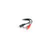 C2G 40423 6FT (1.8M) VALUE SERIES ONE 3.5MM STEREO MALE TO TWO RCA STEREO MALE Y-CABLE - 3