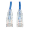 EATON TRIPP LITE SERIES CONNECTIVIT N201-S03-BL 3FT CAT6 PATCH CABLE SLIM BLUE GIGABIT MOLDED SNAGLESS UTP PVC M/M