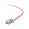 Belkin patch cable - 3 ft - pink